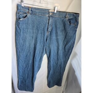 Sag Harbor Jean Company Women  Blue Denim Straight‎ Leg